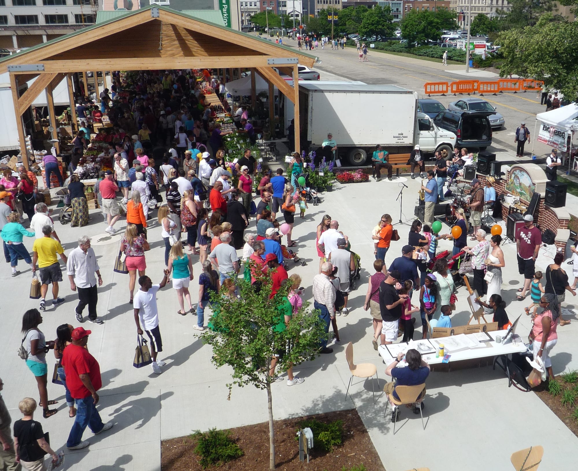 Flint Farmers Market: A Market Designed Around Public Spaces and Social Life
