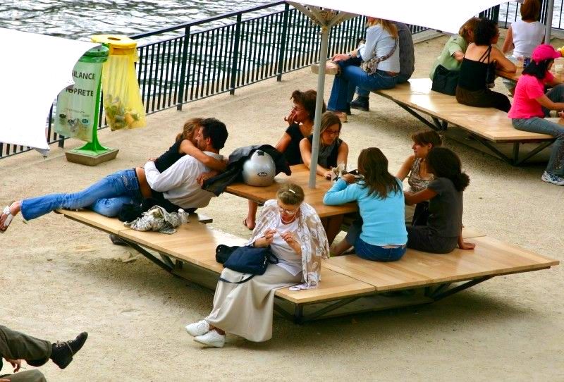 Couples and Friends Hanging Out - Public Spaces Where Affection Thrives
